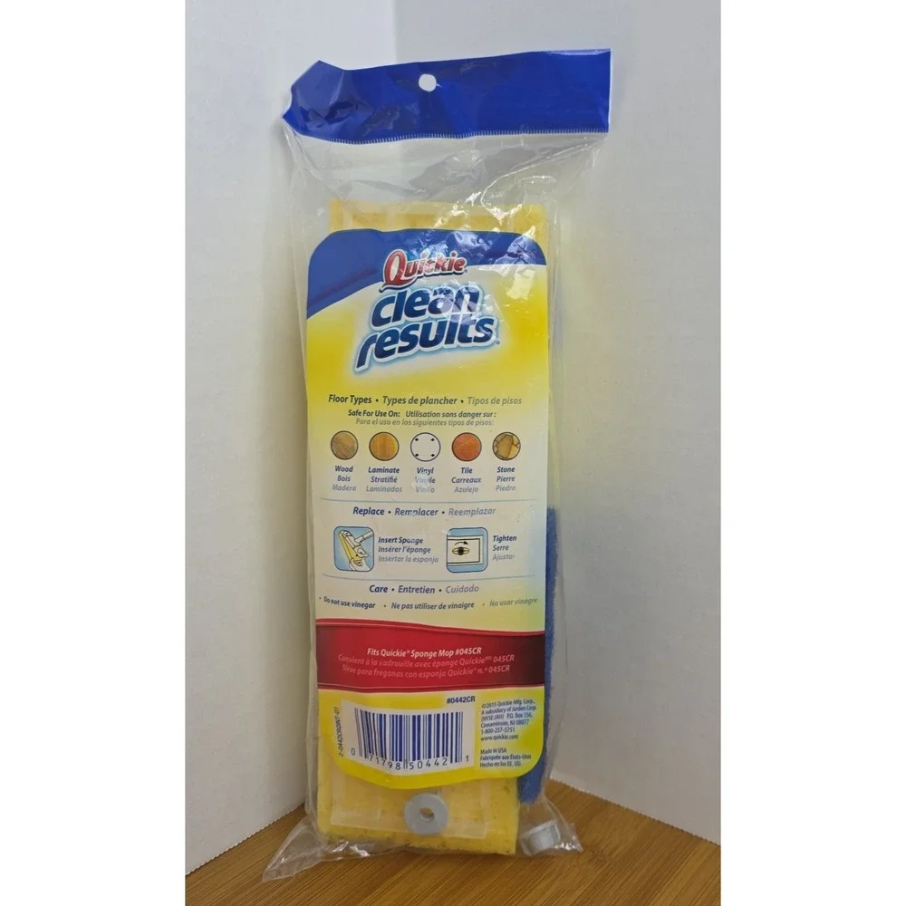 Quickie Clean Results Type S Sponge Mop Refill #0442CR New
